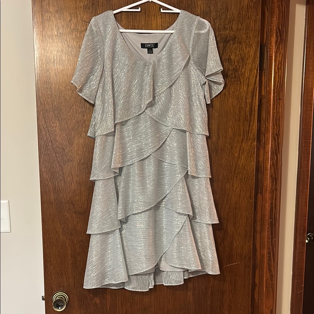 Silver Layered Dress by Chaps